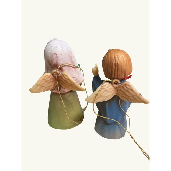 Vintage Angel Ornaments With Birds and Flowers Set Of 2 - Picture 7 of 11